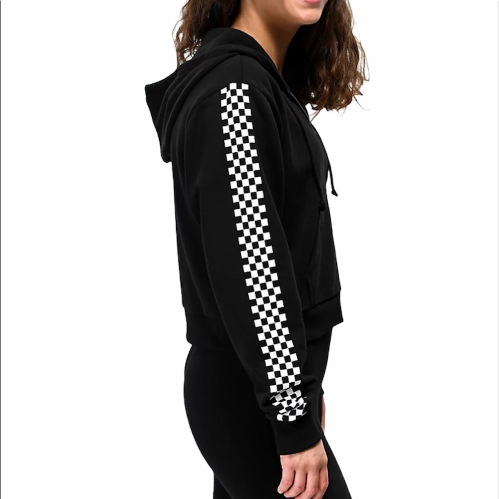 VANS Funnier Times Crop Women’s Hoodie Black - Picture 2 of 6